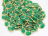 Green Onyx Oval Faceted Bezel Chain in Yellow Gold, 11x15 mm, (GMC-GNX-11X15)